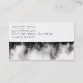 ミニマシンプルリストの白黒の水色 名刺 (裏面)