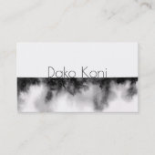 ミニマシンプルリストの白黒の水色 名刺 (正面)