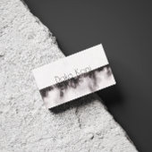 ミニマシンプルリストの白黒の水色 名刺