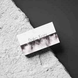 ミニマシンプルリストの白黒の水色 名刺