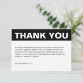 ミニマシンプルリストの白黒 サンキューカード (スタンド正面)