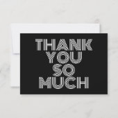 ミニマシンプルリストの白黒 サンキューカード (裏面)