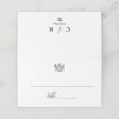 ミニマシンプルリストの結婚イベントエスコート折り プレイスカード (外部開封)