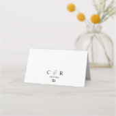 ミニマシンプルリストの結婚イベントエスコート折り プレイスカード (裏面)