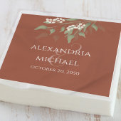 ミニマシンプルリストの結婚テラコッタ書 スタンダードカクテルナプキン