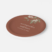 ミニマシンプルリストの結婚テラコッタ書 ペーパープレート (アングル)