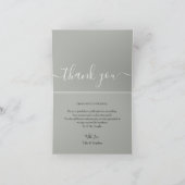 ミニマシンプルリストの結婚写真 サンキューカード (内部)