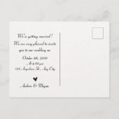 ミニマシンプルリストの結婚写真 ポストカード (裏面)