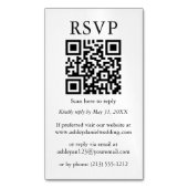 ミニマシンプルリストの結婚式RSVP QR 25マグネットカード マグネット名刺 (正面縦)
