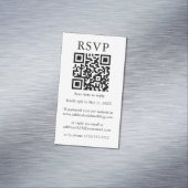 ミニマシンプルリストの結婚式RSVP QR 25マグネットカード マグネット名刺 (インサイチュ)