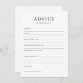 ミニマシンプルリストの花嫁へアドバイスカード サンキューカード (正面/裏面)