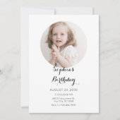 ミニマシンプルリストの誕生日 招待状 (正面)