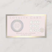 ミニマシンプルリストの豪華な光カスタム輝のロゴ ロイヤリティカード (正面)