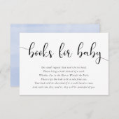 ミニマシンプルリストの青い白い黒の本ベビー エンクロージャーカード (正面/裏面)