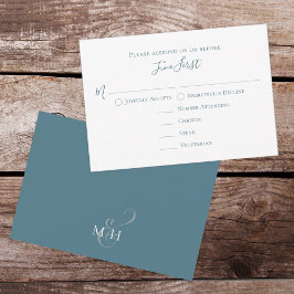 ミニマシンプルリストの食事の選択モダンテンプレート 出欠カード