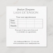 ミニマシンプルリストの高級銀箔はさみ 予約カード (裏面)