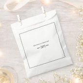 ミニマシンプルリストの黒と白結婚の フェイバーバッグ (クリップ留めされた状態)