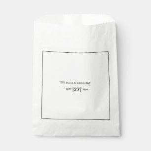 ミニマシンプルリストの黒と白結婚の フェイバーバッグ