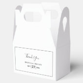 ミニマシンプルリストの黒と白結婚の フェイバーボックス (オープン)