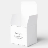 ミニマシンプルリストの黒と白結婚の フェイバーボックス (オープン)