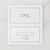 ミニマシンプルリストの黒と白結婚の プレイスカード (外部開封)