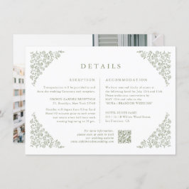 ミニマシンプルリストのSage Green写真の結婚詳細 エンクロージャーカード