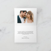 ミニマシンプルリストのScript Photo結婚's サンキューカード (内部)