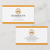 ミニマシンプルリストイエロー·ストライプ·タクシー運転手 名刺 (正面/裏面)