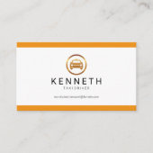 ミニマシンプルリストイエロー·ストライプ·タクシー運転手 名刺 (正面)