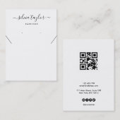 ミニマシンプルリストイヤリングネックレスQRコード 名刺 (正面/裏面)