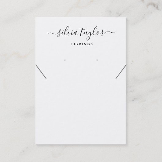 ミニマシンプルリストイヤリングネックレスQRコード 名刺 (正面)