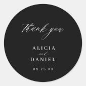 ミニマシンプルリストエレガントなウェディングクラシックro ラウンドシール (正面)