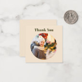 ミニマシンプルリストカスタムフォトクリスマスサンキュー ノートカード (正面/裏面インサイチュ)