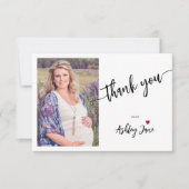 ミニマシンプルリストカスタムフォトベビーシャワー サンキューカード (正面)
