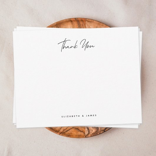 ミニマシンプルリストカップルありがとう ノートカード