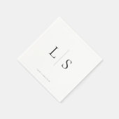 ミニマシンプルリストカップルイニシャル結婚ズ スタンダードカクテルナプキン (角)