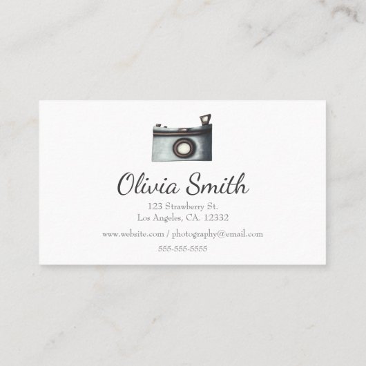 ミニマシンプルリストカメラカメラマン 名刺 (裏面)