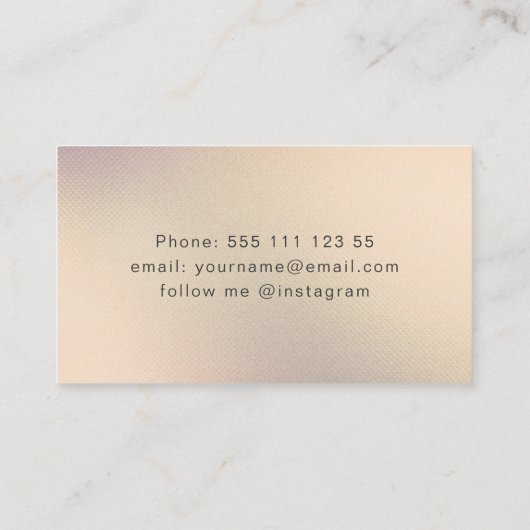 ミニマシンプルリストグリッター金ゴールド 名刺 (裏面)