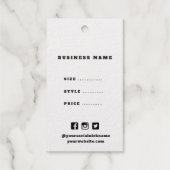 ミニマシンプルリストサンキュービジネスプライス ギフトタグ (裏面)