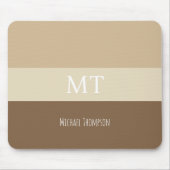 ミニマシンプルリストスタイリッシュとモノグラム名brown マウスパッド (正面)
