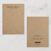 ミニマシンプルリストタイプライターイヤリングディスプレイブシ 名刺 (正面/裏面)