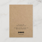 ミニマシンプルリストタイプライターイヤリングディスプレイブシ 名刺 (裏面)