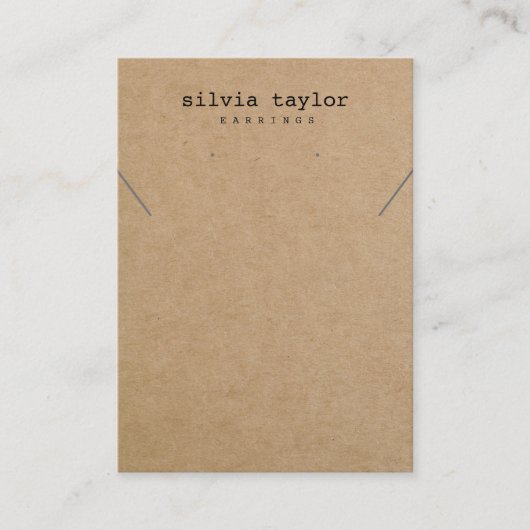 ミニマシンプルリストタイプライターイヤリングディスプレイブシ 名刺 (正面)