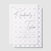 ミニマシンプルリストタイポグラフィカジュアル結婚ズ ベラム紙招待状 (オフセット (招待状))