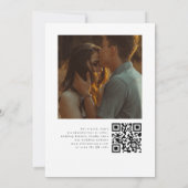 ミニマシンプルリストタイポグラフィ結婚の写真 招待状 (裏面)