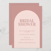 ミニマシンプルリストダスティバラアーチブライダルシャワー 招待状 (正面/裏面)