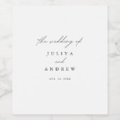 ミニマシンプルリストトレンディース結婚クリプト ワインラベル (シングルラベル)