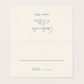 ミニマシンプルリストネイビーブルー結婚ズ座席表 (外部フラット)