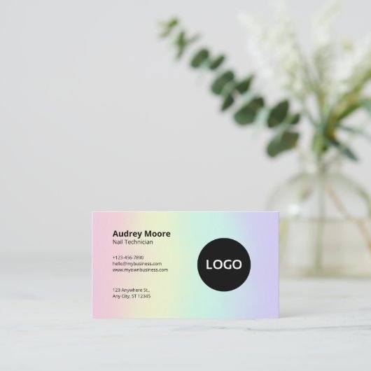 ミニマシンプルリストネイリスト 名刺 (スタンド正面)