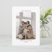 ミニマシンプルリストハッピーニューイヤー2022フォトカード シーズンカード (スタンド正面)